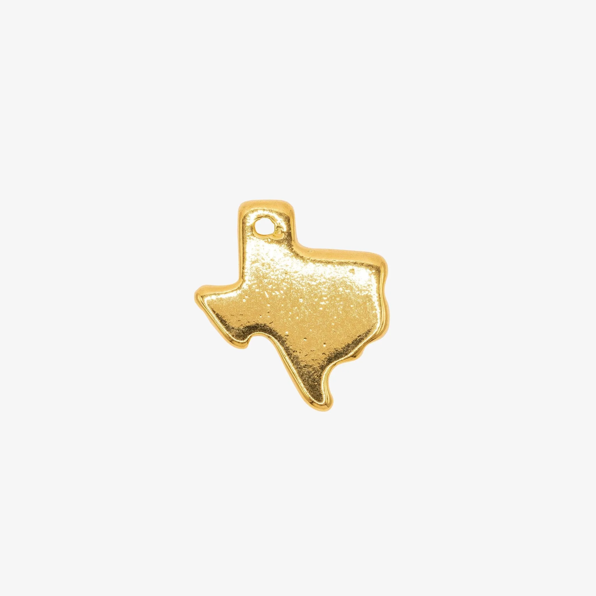 Small Texas State Wholesale Charm 14K Gold, Solid 14K Gold, 308G