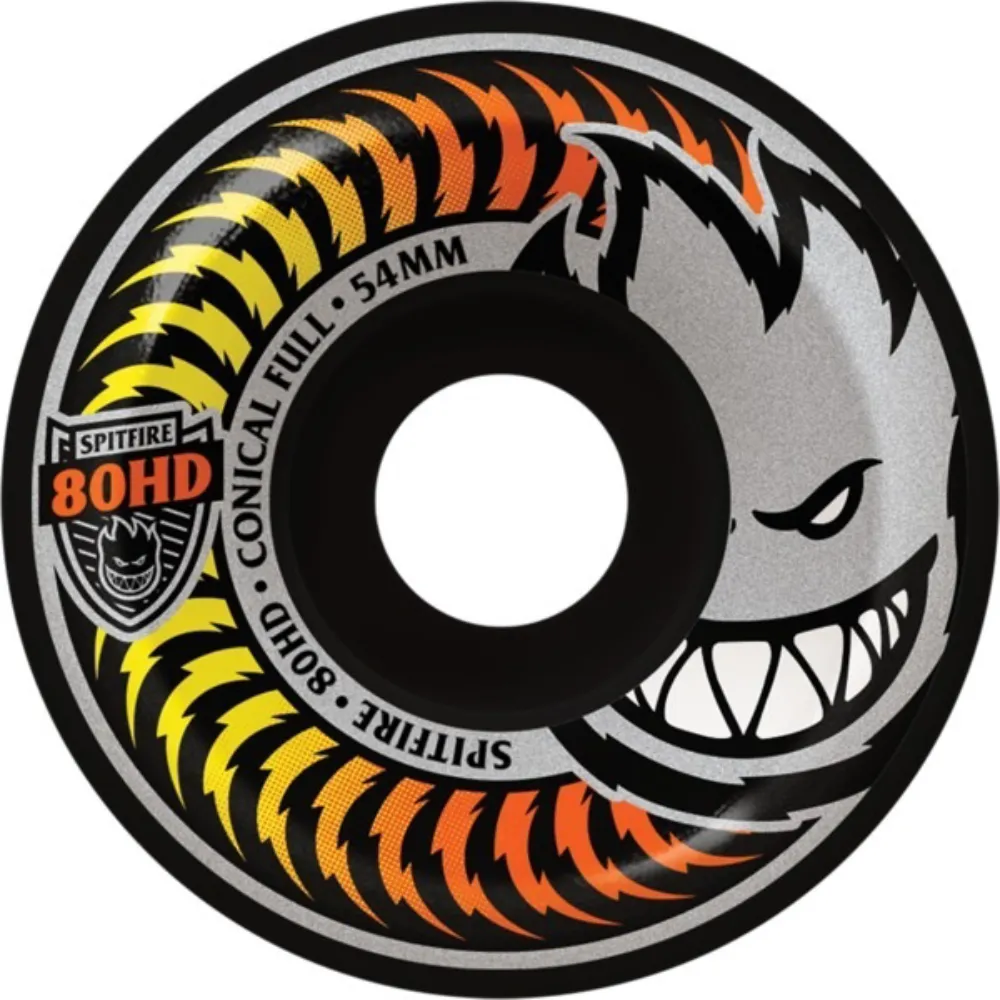 Spitfire Fade Black Conical Full Wheels 80HD 54mm