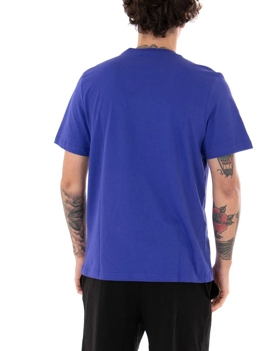 T-shirt Uomo Kappa MM Logo Cromen Tinta Unita Viola Girocollo Maniche Corte Casual GIOSAL