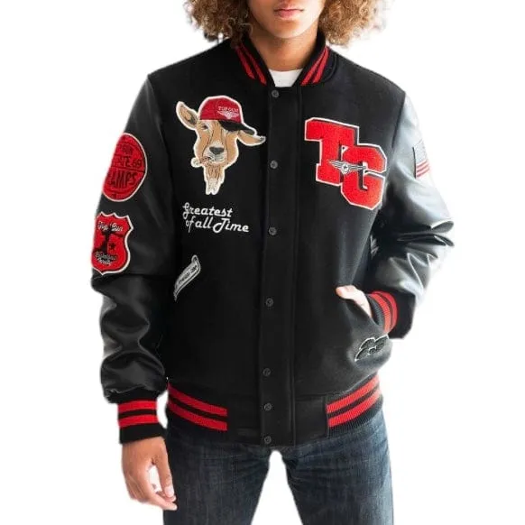 Top Gun "The Goat" Varsity Jacket (Black/Black) TGJ2349