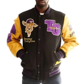 Top Gun "The Goat" Varsity Jacket (Black/Yellow) TGJ2349