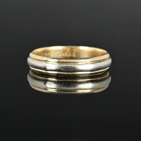 Vintage 14K Gold Two Tone Wedding Band Ring