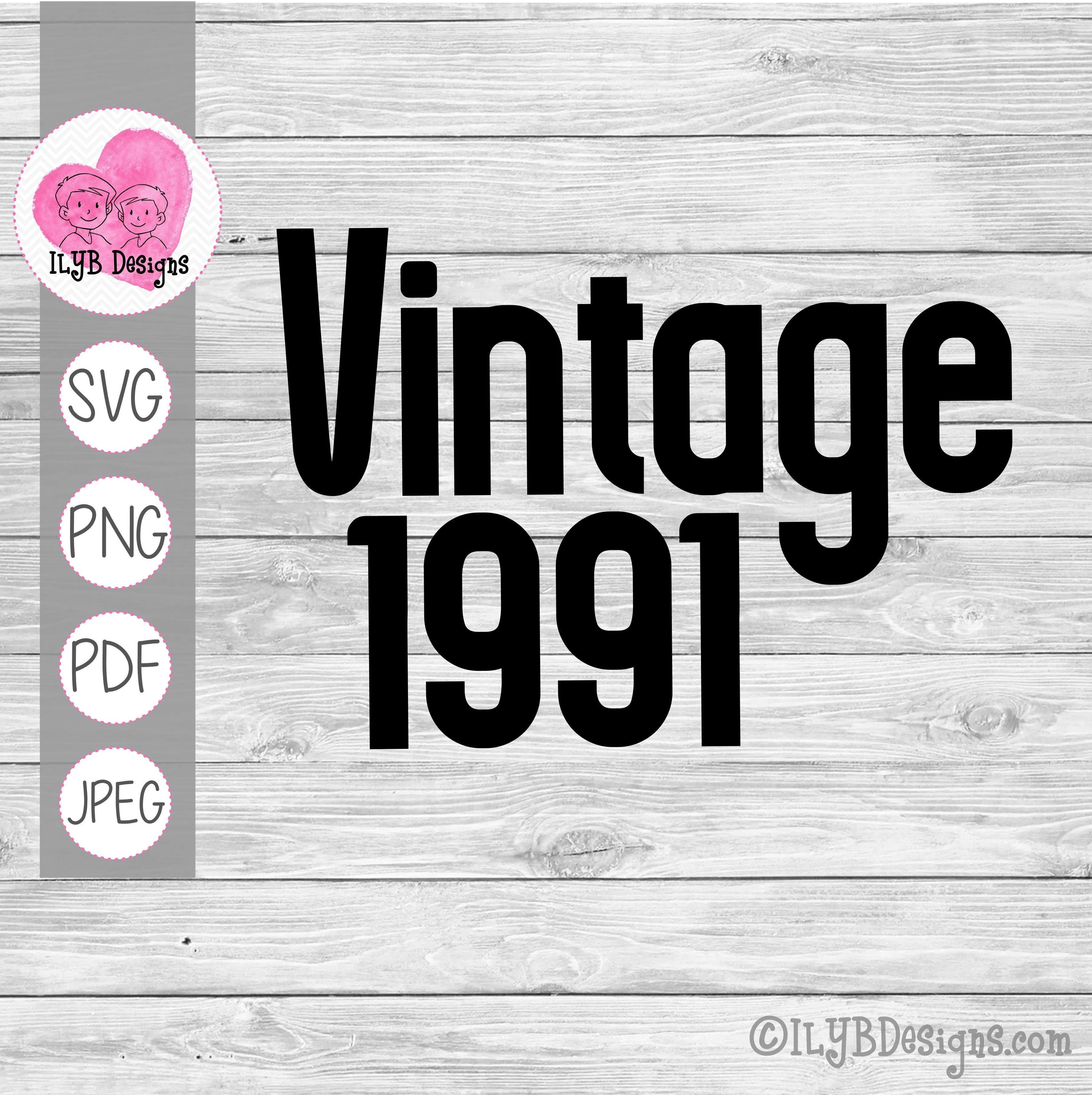 Vintage Birth Year SVG, Vintage Birthday Cut File