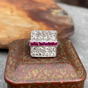 Vintage Ruby & Diamond Ring