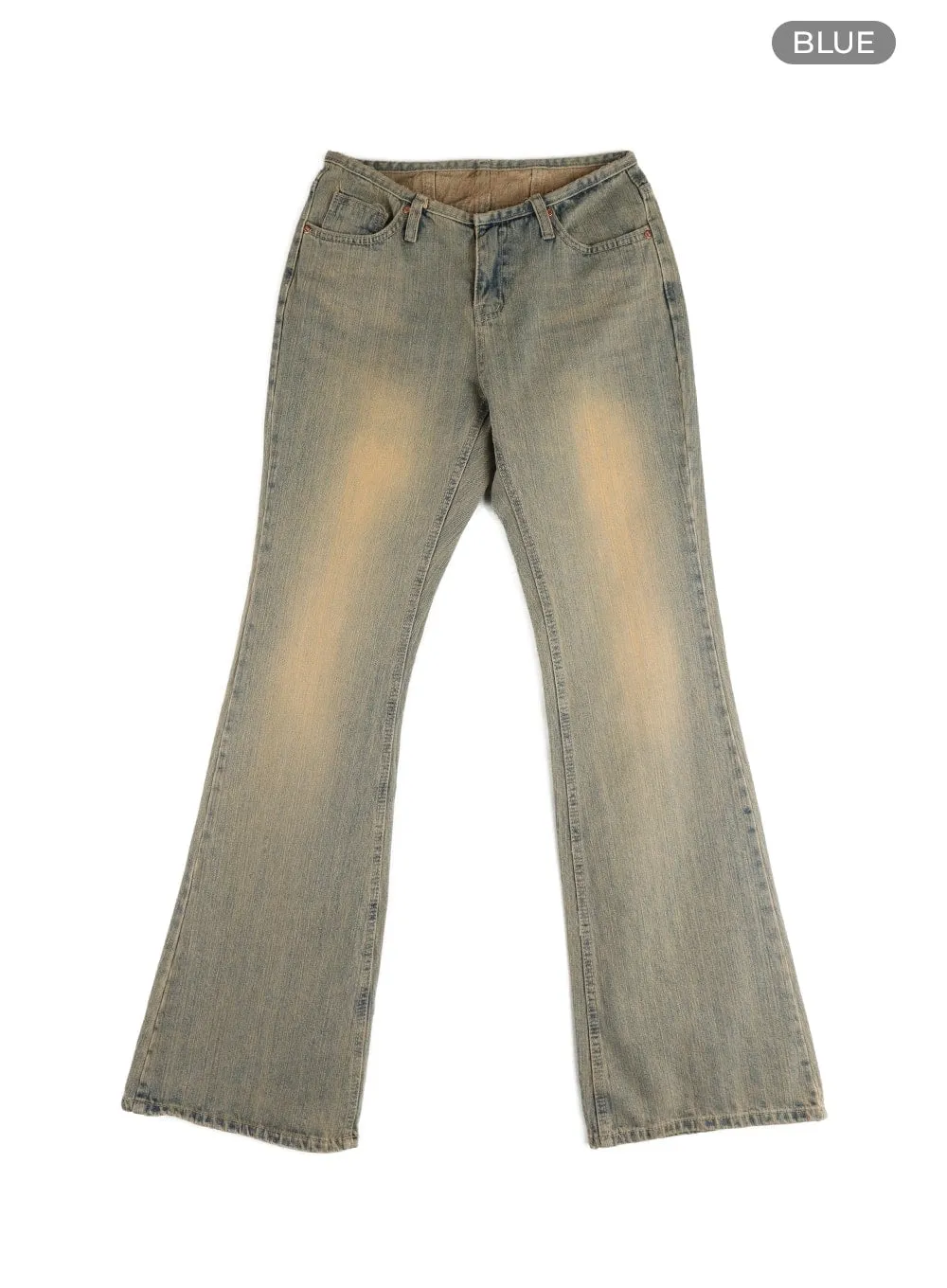 Vintage Washed Flared Jeans CM411