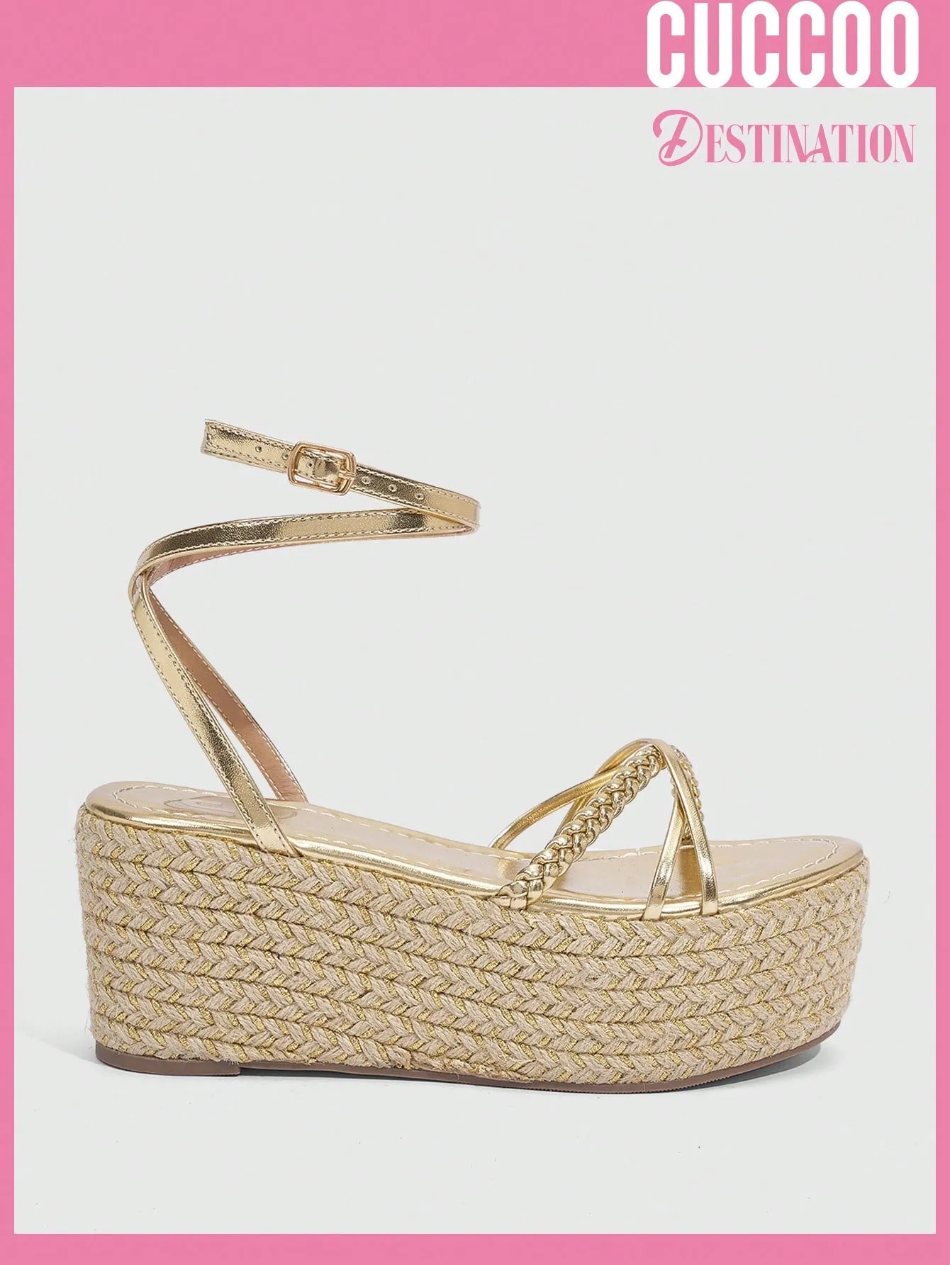 Woman Shoes Fashionable Woven Wedge Sandals With Peep Toe, Waterproof Platform And Thick Sole For Spring And Summer