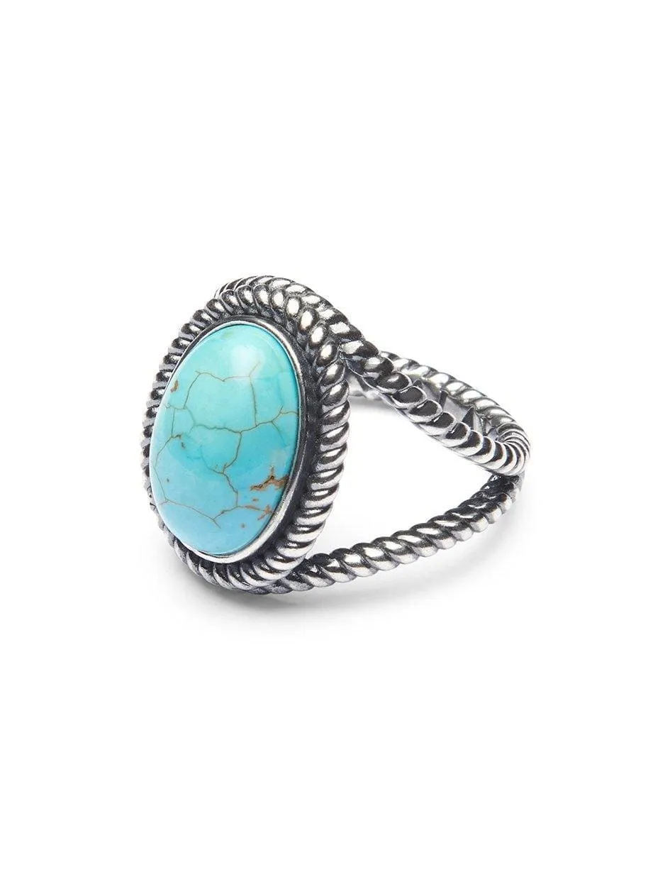 Women's Silver Ring with Turquoise Stone