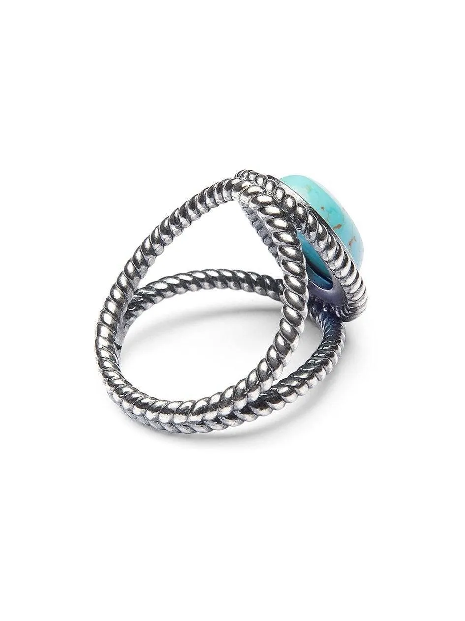 Women's Silver Ring with Turquoise Stone